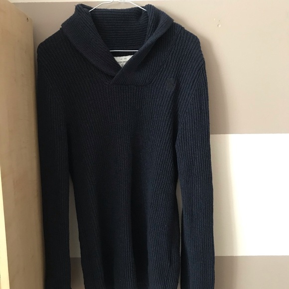 Abercrombie&Fitch -Men’s Navy Cowl Neck Sweater -M - Picture 1 of 7